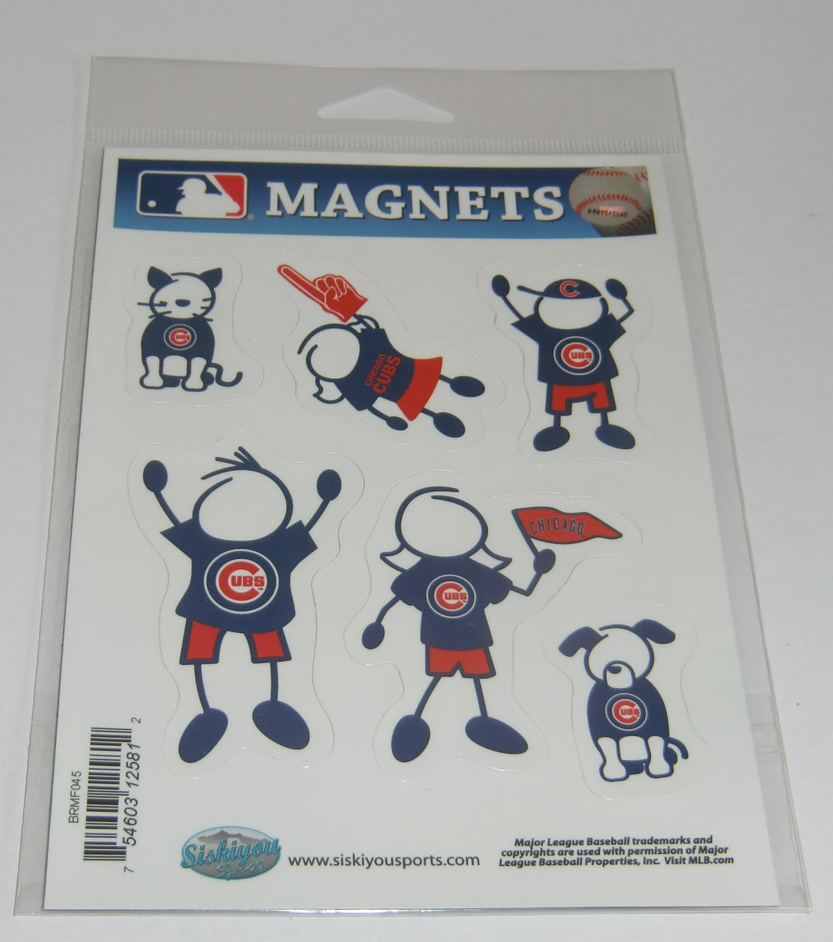 Chicago Cubs Family Magnets (set of 6) MLB Baseball