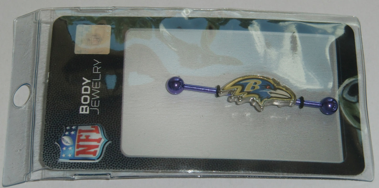 Baltimore Ravens Stainless Steel Industrial Slider Barbell NFL Football