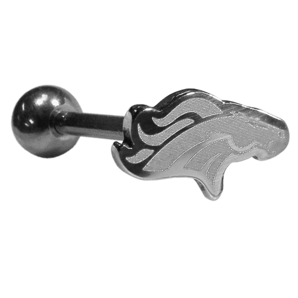 Denver Broncos Barbell Tongue Ring (Logo) NFL Jewelry