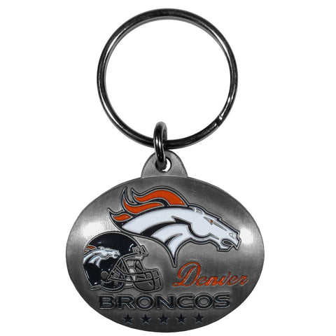 Denver Broncos 3-D Metal Key Chain NFL Licensed Football
