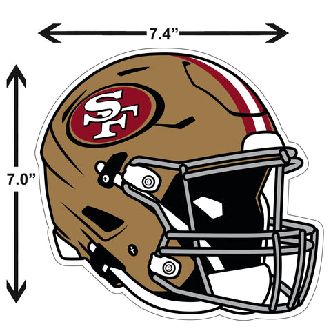 San Francisco 49ers Helmet Vinyl Auto or Flat Surface Decal (NFL)