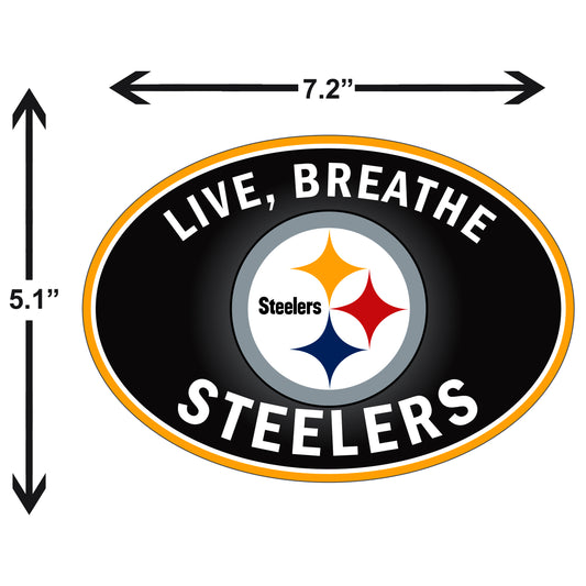 Pittsburgh Steelers Live-Breath Vinyl Auto or Flat Surface Decal (NFL)