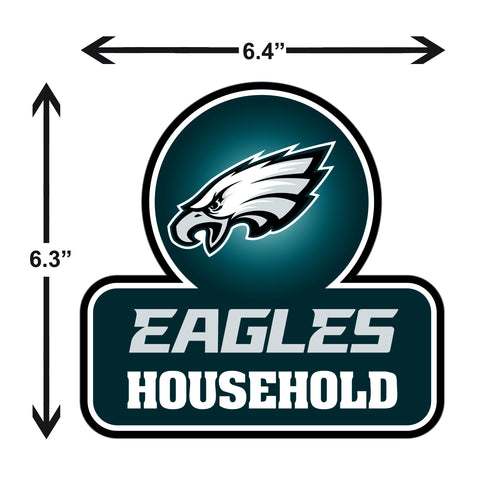 Philadelphia Eagles Household Vinyl Auto or Flat Surface Decal NFL