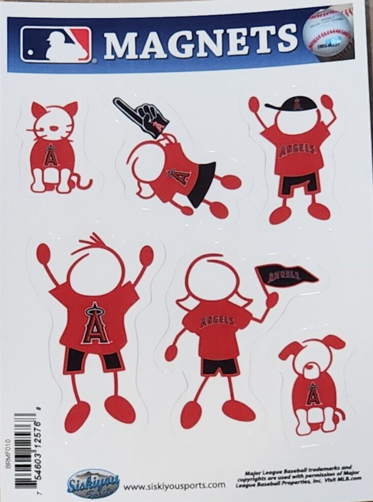 Los Angeles Angels Family Magnets MLB Baseball