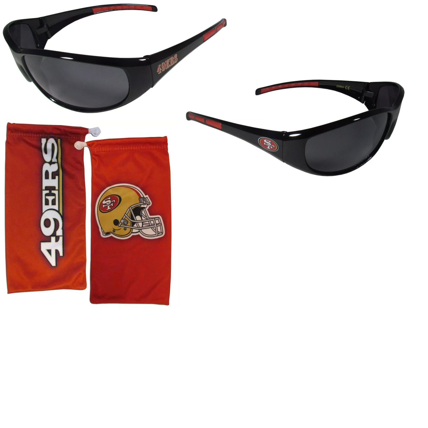 San Francisco 49ers Wrap Sunglasses with Microfiber Bag (NFL)