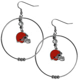 Cleveland Browns 2 inch Hoop Earrings NFL Licensed Football Jewelry