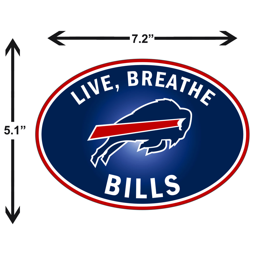 Buffalo Bills Live-Breath Vinyl Auto or Flat Surface Decal (NFL)