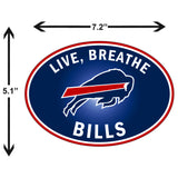 Buffalo Bills Live-Breath Vinyl Auto or Flat Surface Decal (NFL)