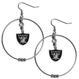 Las Vegas Raiders 2 inch Hoop Earrings NFL Licensed Football Jewelry