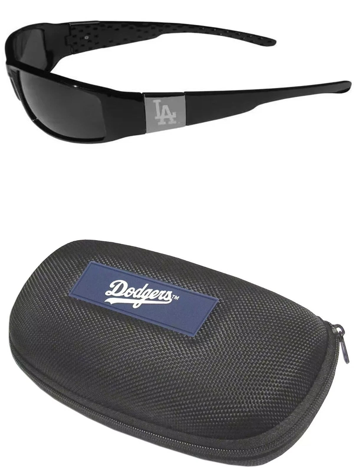 Los Angeles Dodgers Chrome Wrap Sunglasses w/Hard Case (MLB)