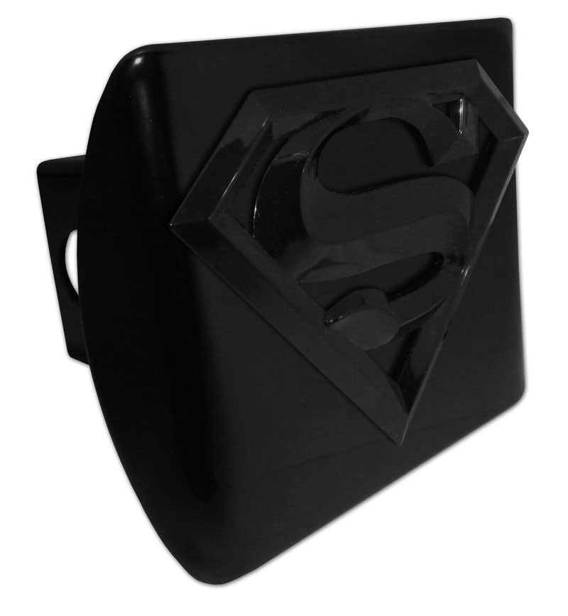 Superman Chrome Metal Black Hitch Cover (3-D Emblem) DC Comics