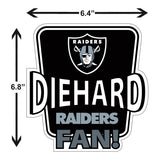 Las Vegas Raiders Die-Hard Fan Vinyl Auto or Flat Surface Decal NFL