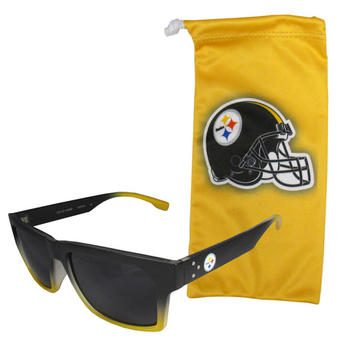 Pittsburgh Steelers Sportsfarer Sunglasses w/ Microfiber Bag NFL Football