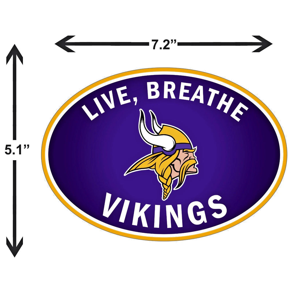 Minnesota Vikings Live-Breath Vinyl Auto or Flat Surface Decal (NFL)