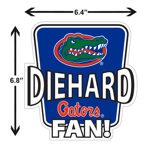 Florida Gators Die-Hard Fan Vinyl Auto or Flat Surface Decal NCAA