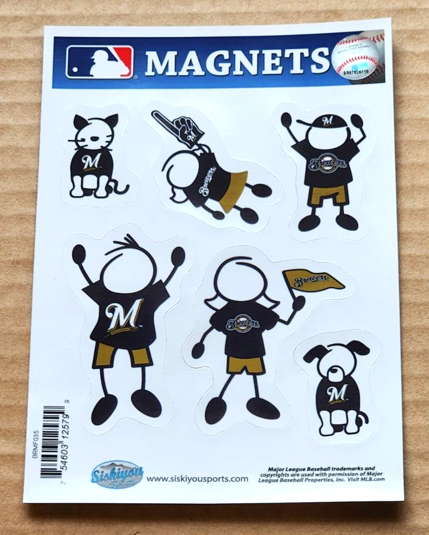 Milwaukee Brewers Family Magnets MLB Baseball