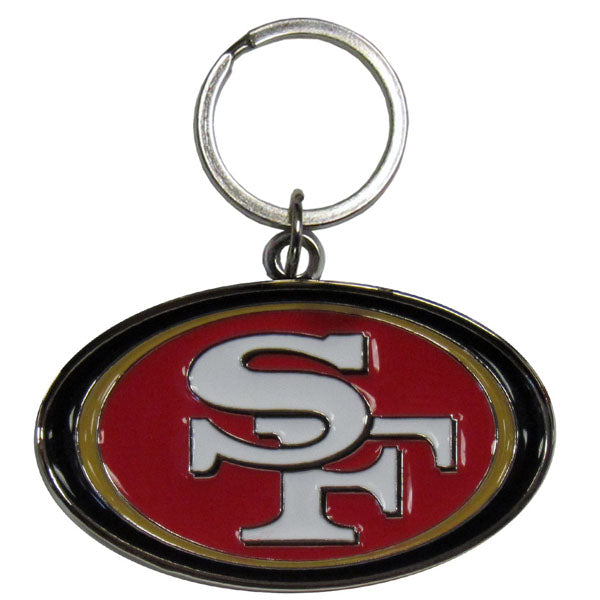San Francisco 49ers Enameled Logo Metal Key Chain NFL Football