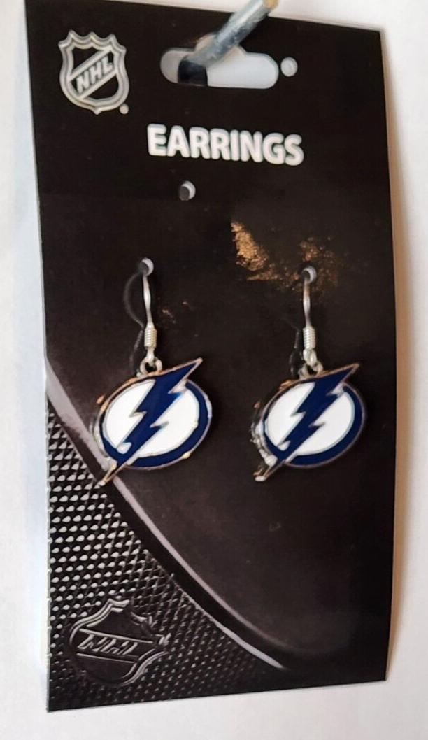 Tampa Bay Lightning Dangle Earrings (Chrome) NHL