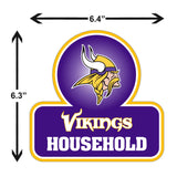 Minnesota Vikings Household Vinyl Auto or Flat Surface Decal NFL