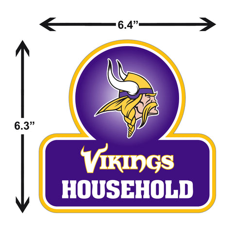 Minnesota Vikings Household Vinyl Auto or Flat Surface Decal NFL