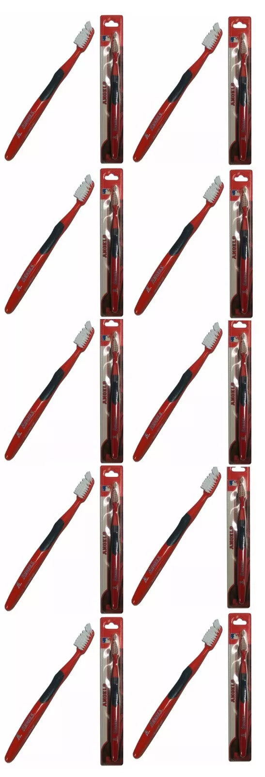 Lot of 10 Los Angeles Anaheim Angels Adult Soft Toothbrush MLB Baseball