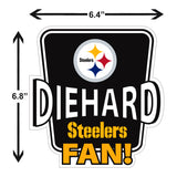 Pittsburgh Steelers Die-Hard Fan Vinyl Auto or Flat Surface Decal NFL