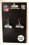 Seattle Seahawks Dangle Earrings (Chrome) NFL