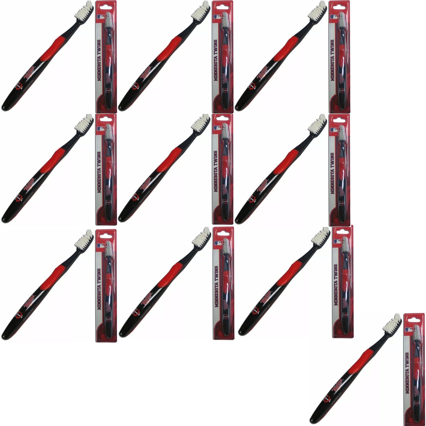 Lot of 10 Minnesota Twins Adult Soft Toothbrush MLB Licensed Baseball