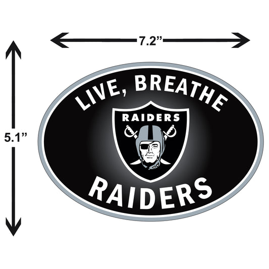 Las Vegas Raiders Live-Breath Vinyl Auto or Flat Surface Decal (NFL)