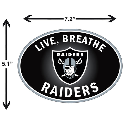 Las Vegas Raiders Live-Breath Vinyl Auto or Flat Surface Decal (NFL)