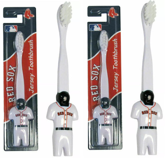 Set of Two Boston Red Sox Kids Soft Toothbrush MLB Licensed Baseball