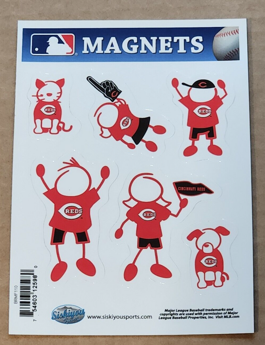 Cincinnati Reds Family Magnets (set of 6) MLB Baseball