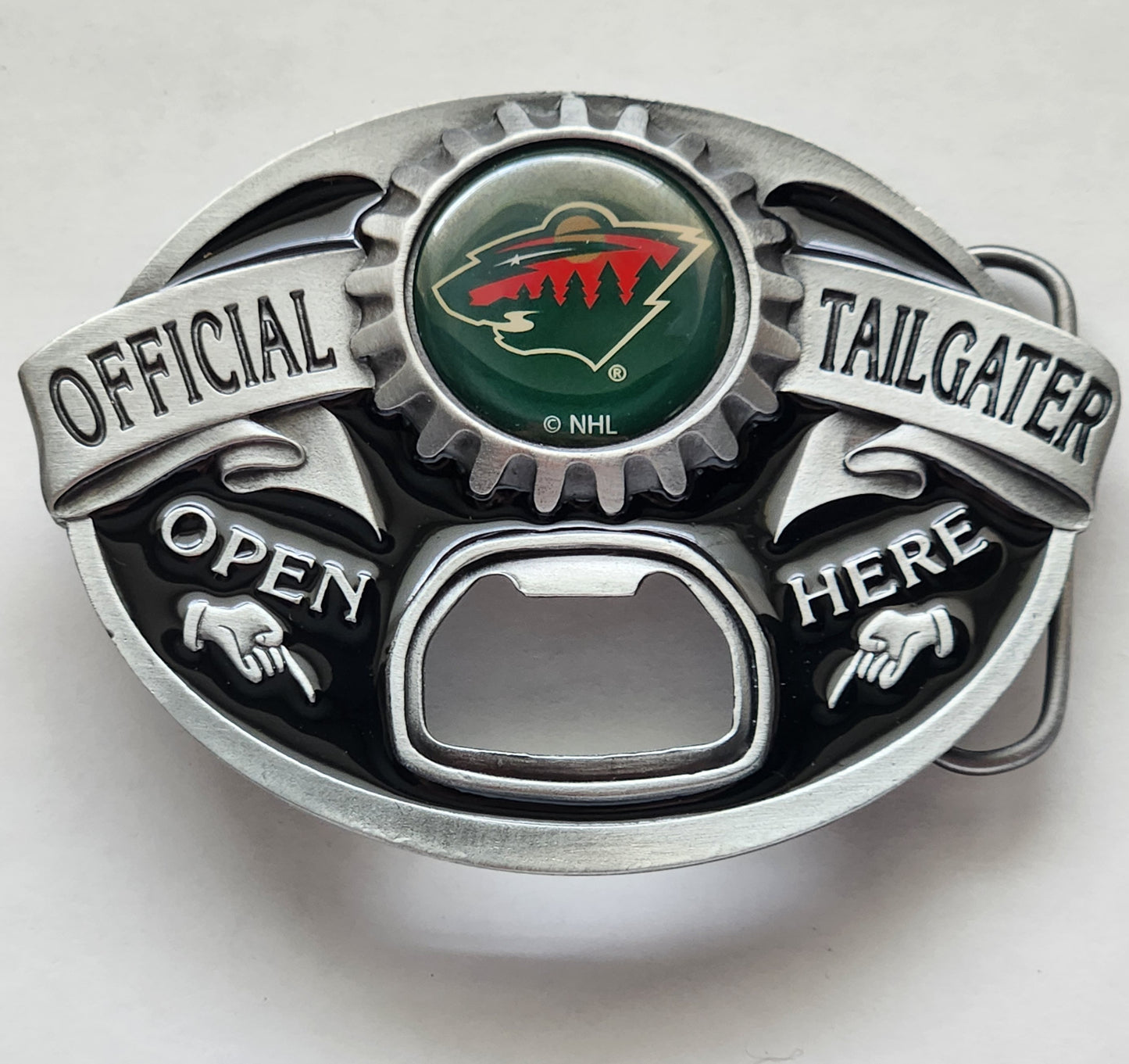 Minnesota Wild Tailgater Belt Buckle with Bottle Opener (NHL)