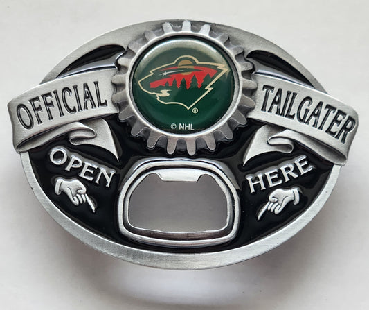 Minnesota Wild Tailgater Belt Buckle with Bottle Opener (NHL)