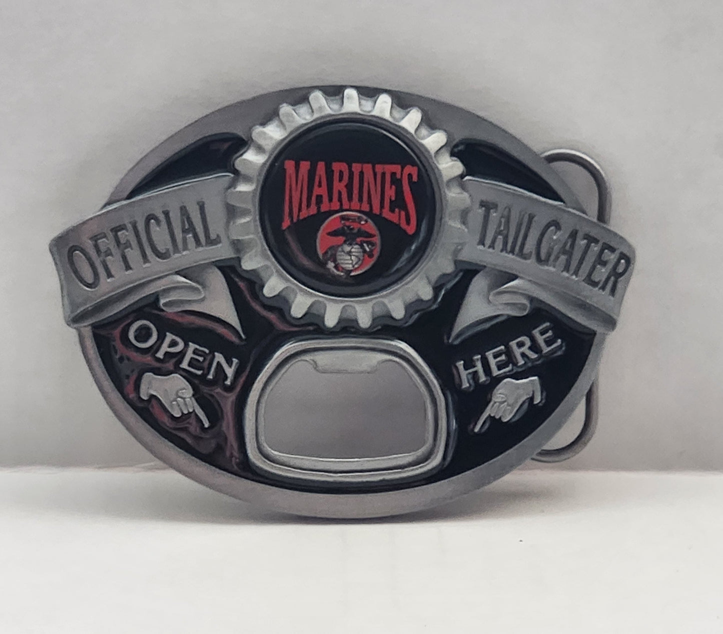 U.S. Marine Corps Tailgater Belt Buckle with Bottle Opener (Military)
