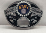 U.S. Navy Tailgater Belt Buckle with Bottle Opener (Military)