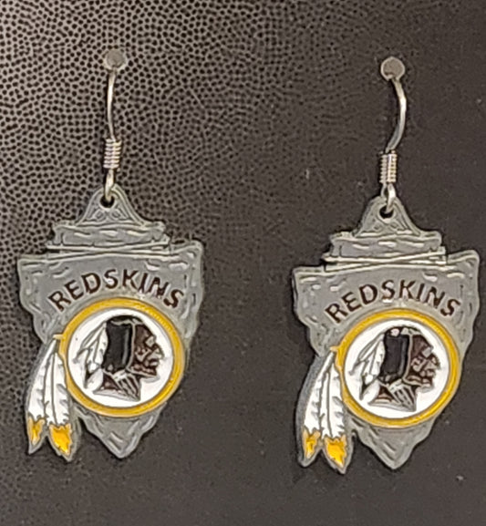 Washington Redskins Dangle Earrings (Classic) NFL Football