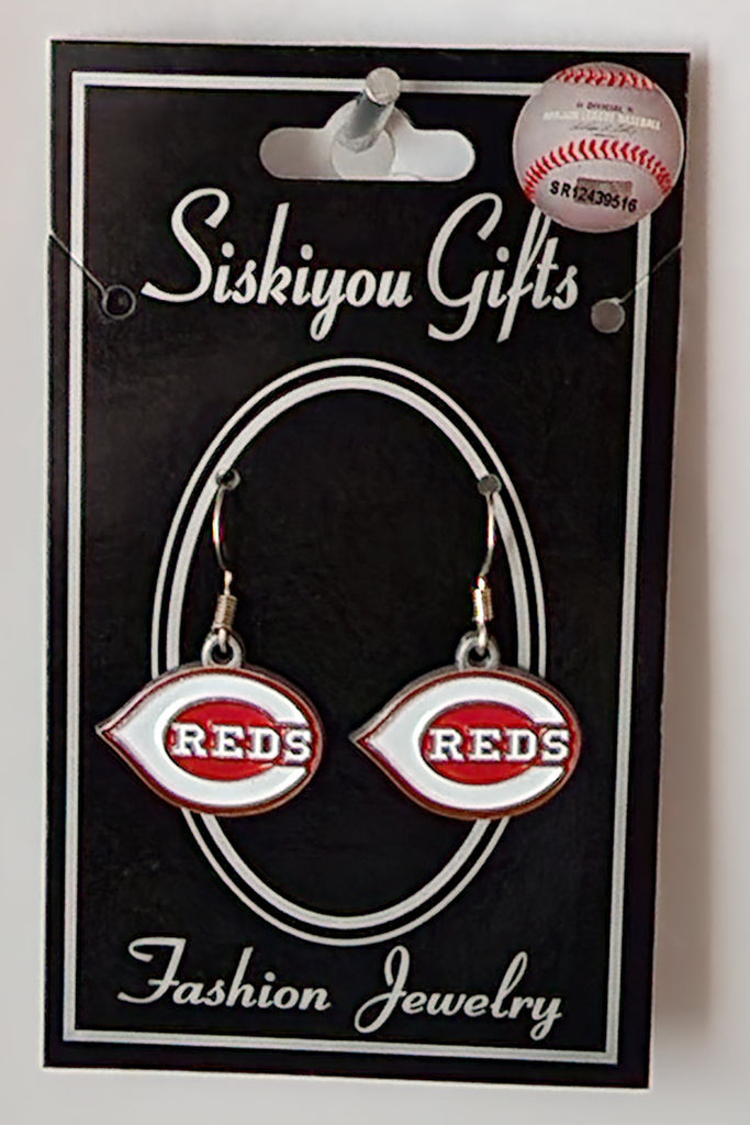 Cincinnati Reds Dangle Earrings (Zinc) MLB Baseball