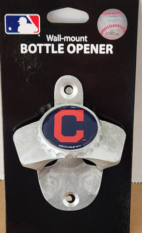 Cleveland Indians "C" Wall Mount Bottle Opener MLB Baseball
