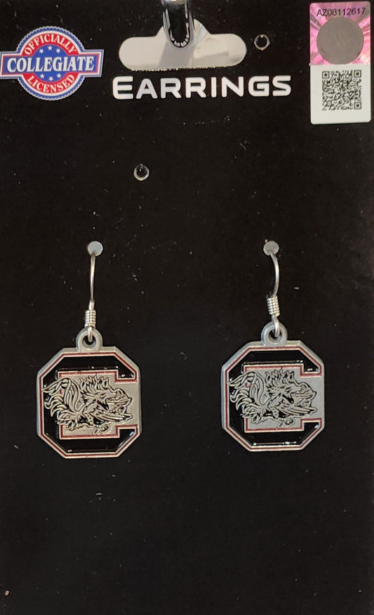 South Carolina Gamecocks Dangle Earrings (Zinc) NCAA
