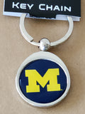 Michigan Wolverines Chrome Key Chain NCAA Licensed