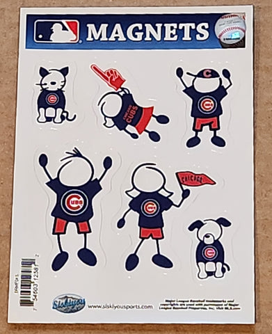 Chicago Cubs Family Magnets (set of 6) MLB Baseball