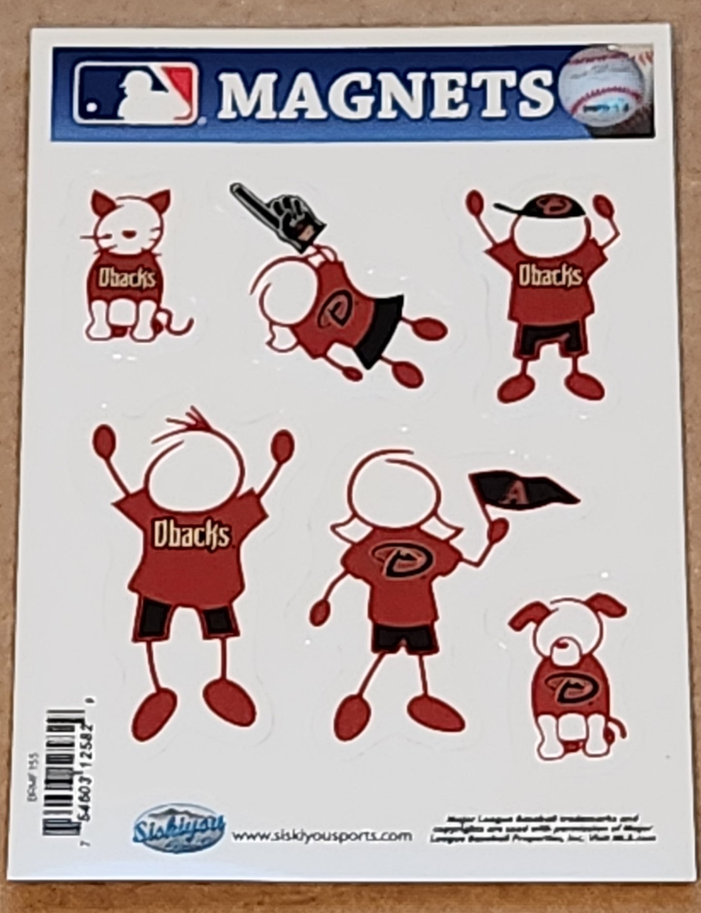 Arizona Diamondbacks Family Magnets MLB Baseball