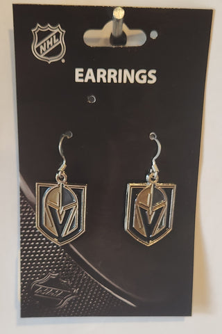 Vegas Golden Knights Dangle Earrings (Chrome) NHL