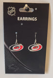 Carolina Hurricanes Dangle Earrings (Chrome) NHL Hockey