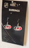 Carolina Hurricanes Dangle Earrings (Chrome) NHL Hockey