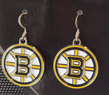 Boston Bruins Dangle Earrings (Chrome) NHL Hockey