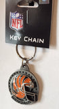 Cincinnati Bengals 3-D Helmet Metal Key Chain NFL Football (Round)
