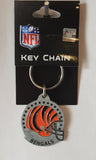 Cincinnati Bengals Helmet Metal Key Chain NFL Football (Round Variant)