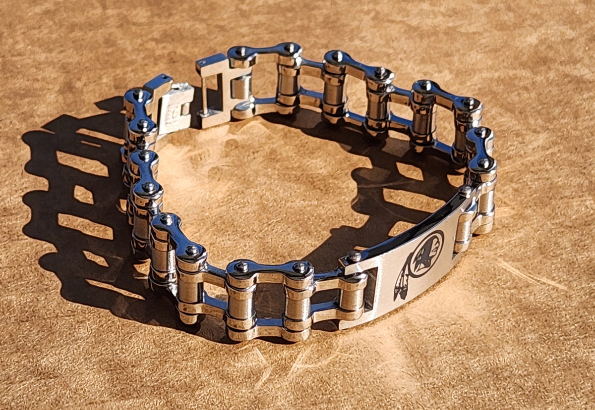 Washington Redskins 8.5" Heavy Duty Metal Link Bracelet NFL